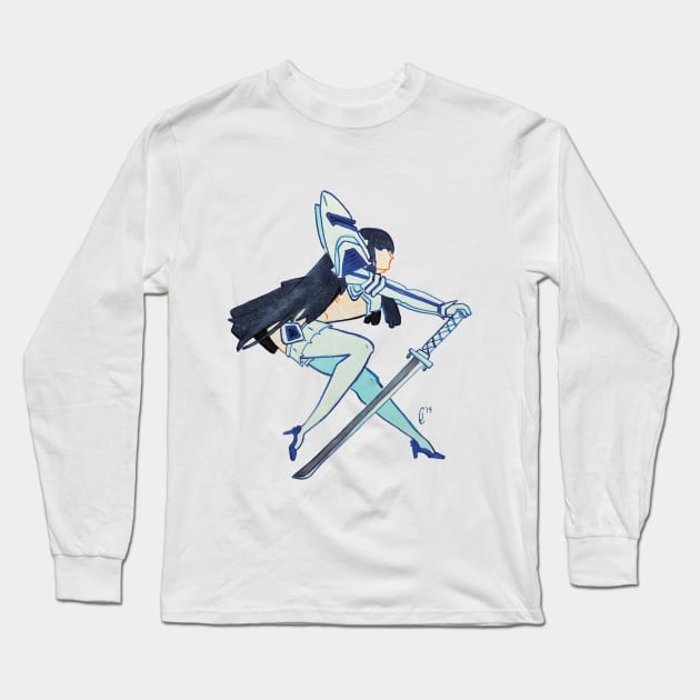 Satsuki Pin Up Long Sleeve T-Shirt by Sugar_Lobster